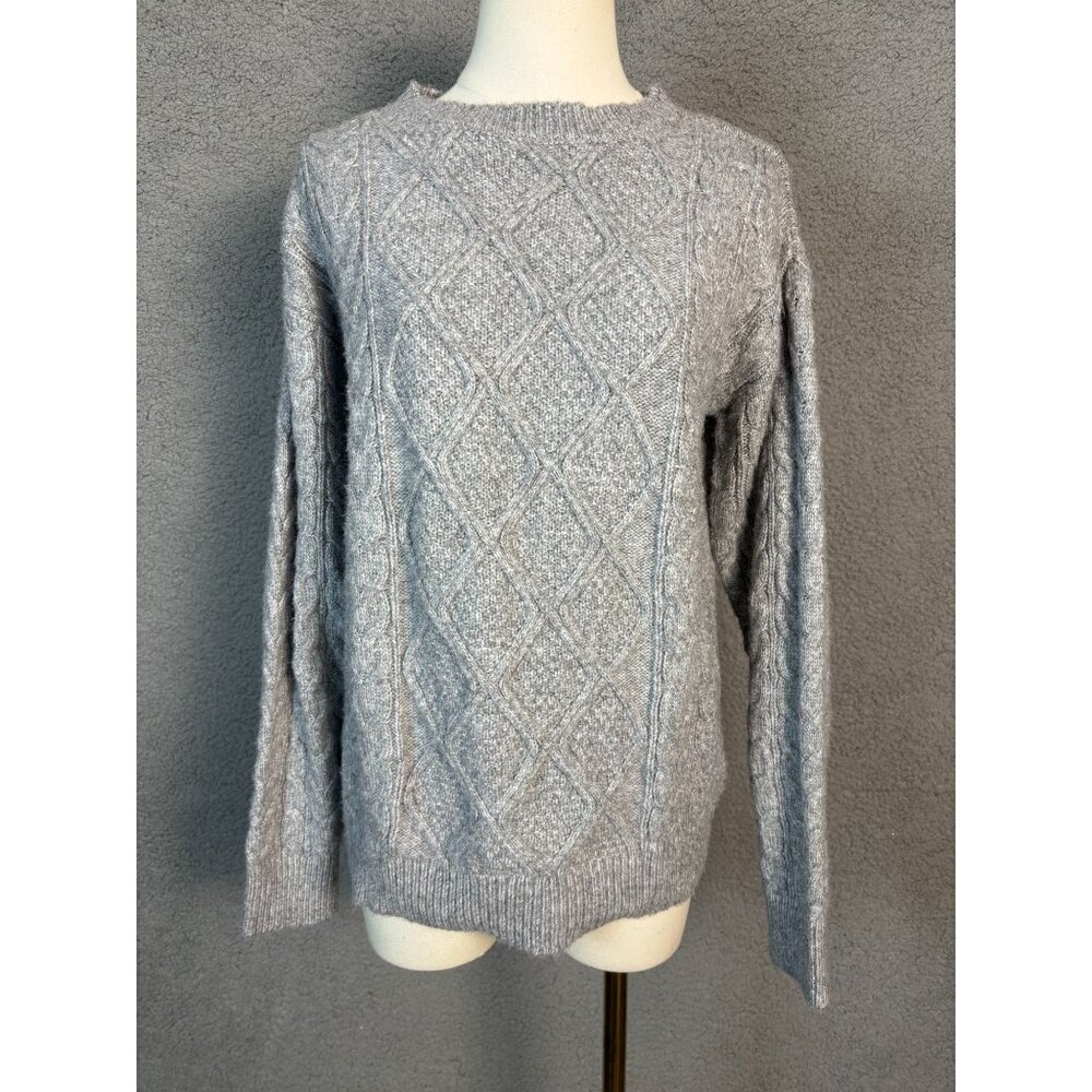 Ultra Flirt Juniors' Cable Knit Sweater Gray Size Extra Small New With Tag's